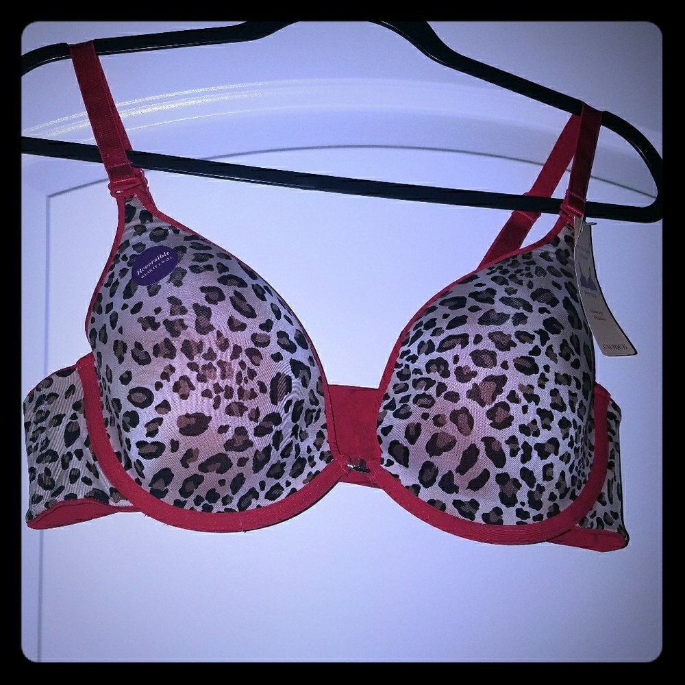 Cacique Leopard Red Reversible Bra